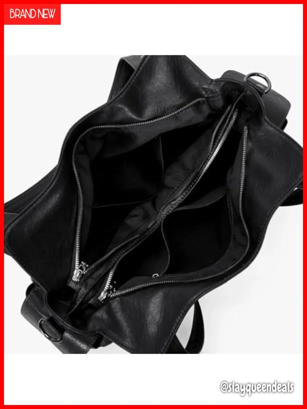 Slouchy Hobo Bag Faux Leather Shoulder Purse Crossbody Tote Y2k
